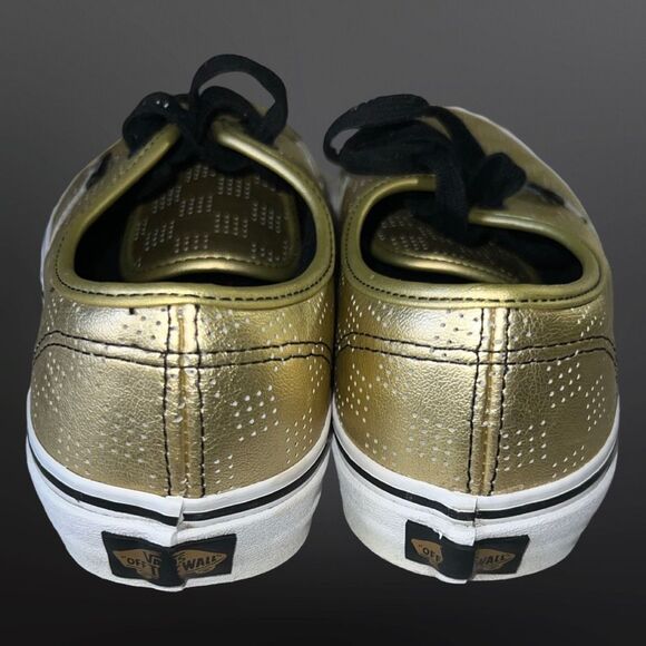 Solid Gold Vans Authentic 50th Anniversary Sneakers Size M 6.5 W 8 - Picture 5 of 10